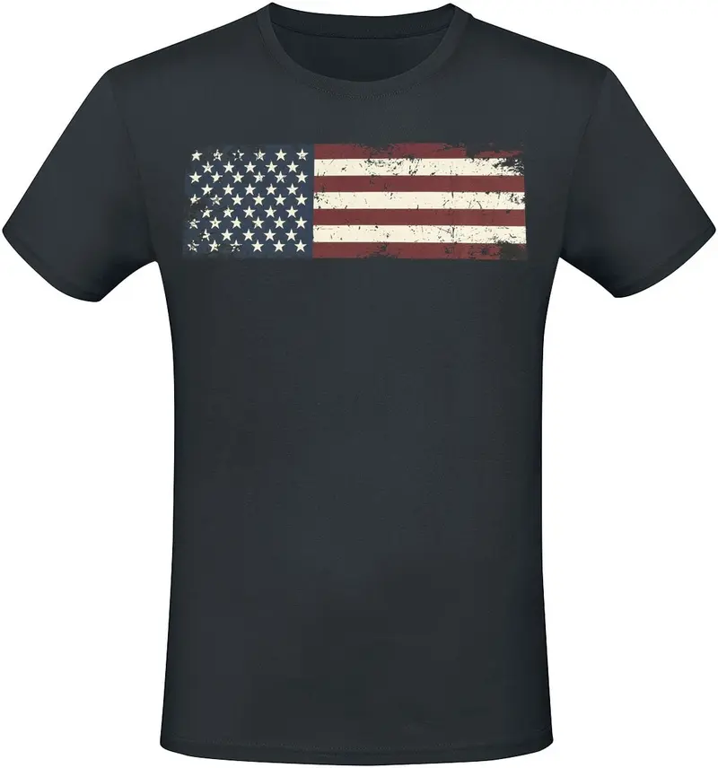 T-Shirt Manches courtes de Gasoline Bandit - Stars And Stripes - S à 4XL - pour Homme - noir