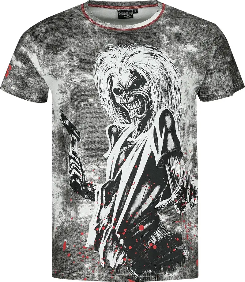 T-Shirt Manches courtes de Iron Maiden - EMP Signature Collection - S à XXL - pour Homme - blanc/noir