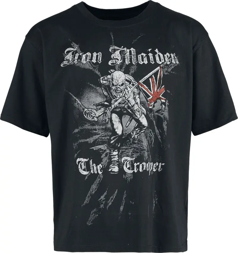 T-Shirt Manches courtes de Iron Maiden - Trooper Impact - S à XXL - pour Homme - noir