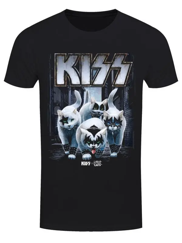 T-Shirt Manches courtes de Kiss - Horror Cats Creatures - S à 3XL - pour Homme - noir