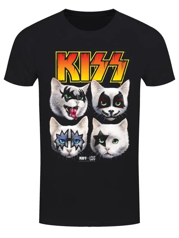 T-Shirt Manches courtes de Kiss - Horror Cats Feline Four - S à 3XL - pour Homme - noir