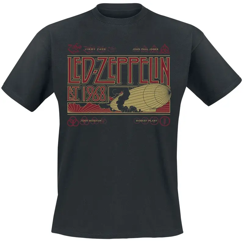 T-Shirt Manches courtes de Led Zeppelin - Zeppelin & Smoke - XL à 3XL - pour Homme - noir