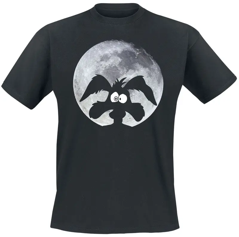 T-Shirt Manches courtes de Looney Tunes - Coyote - Moonlight - M à 3XL - pour Unisexe - noir