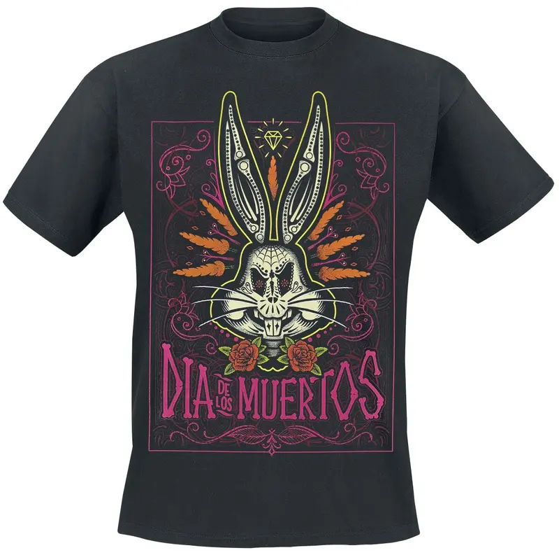T-Shirt Manches courtes de Looney Tunes - Dia De Los Muertos - M à 3XL - pour Homme - noir
