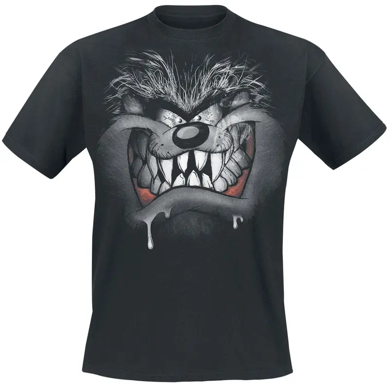 T-Shirt Manches courtes de Looney Tunes - Taz - S à XXL - pour Homme - noir