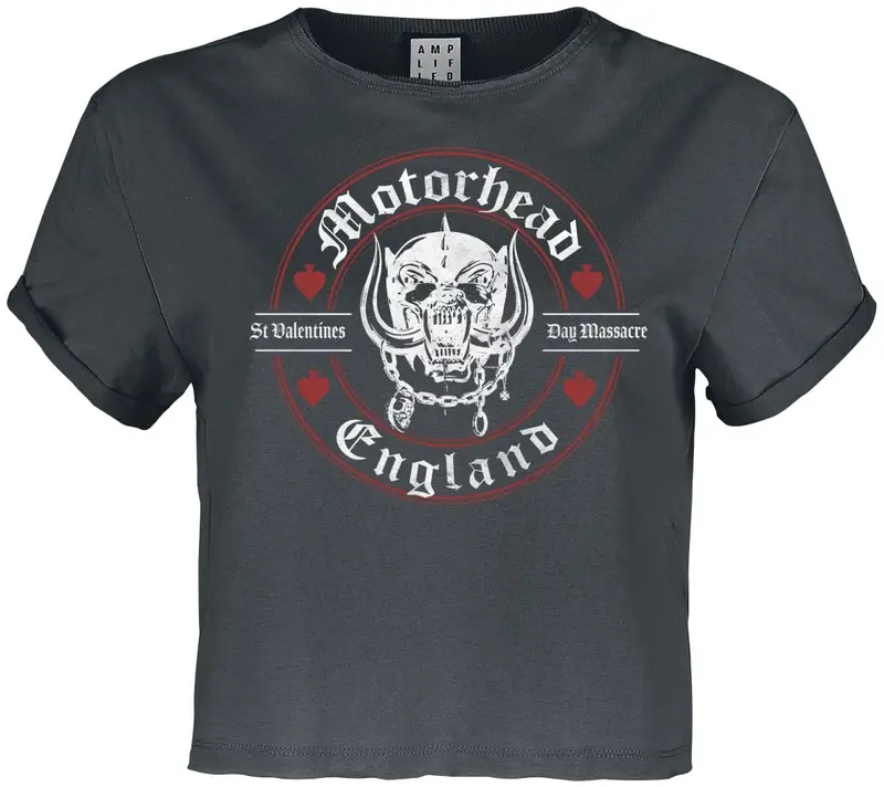 T-Shirt Manches courtes de Motörhead - Amplified Collection - St. Valentines Day Massacre - S à XL - pour Femme - anthracite