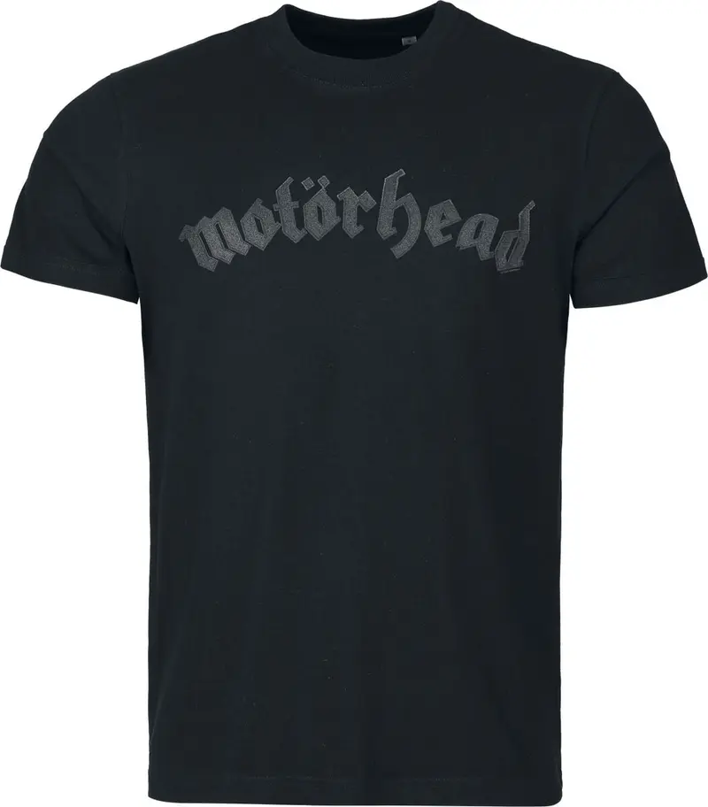 T-Shirt Manches courtes de Motörhead - Black On Black Logo - S à 5XL - pour Homme - noir