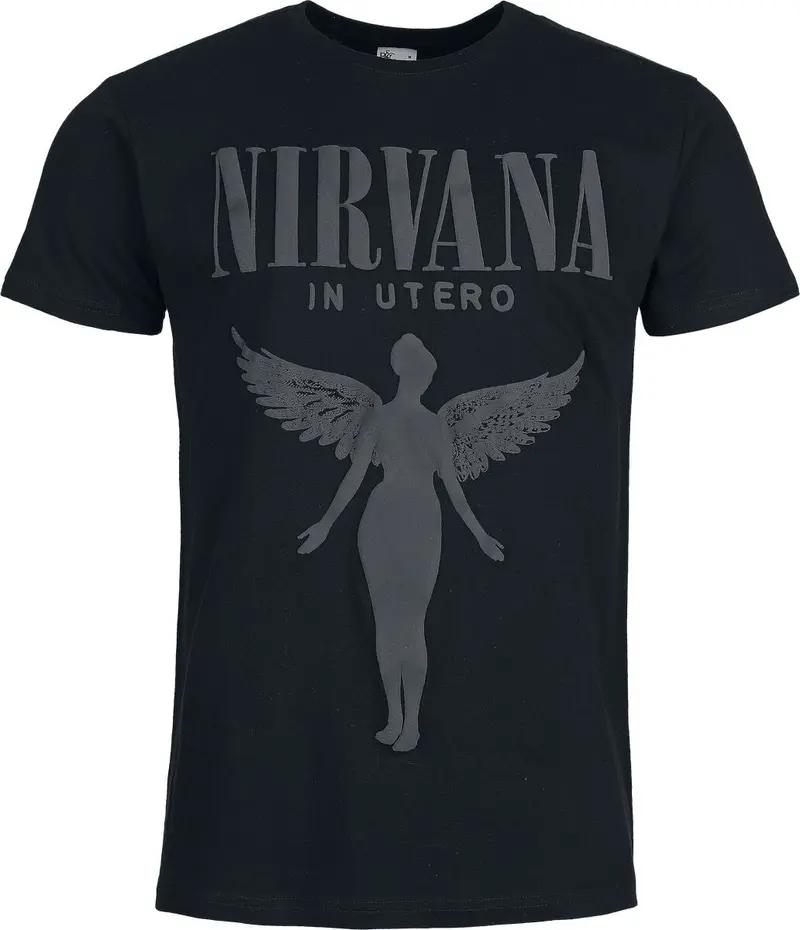 T-Shirt Manches courtes de Nirvana - Angel 3D Druck - S à 3XL - pour Homme - noir