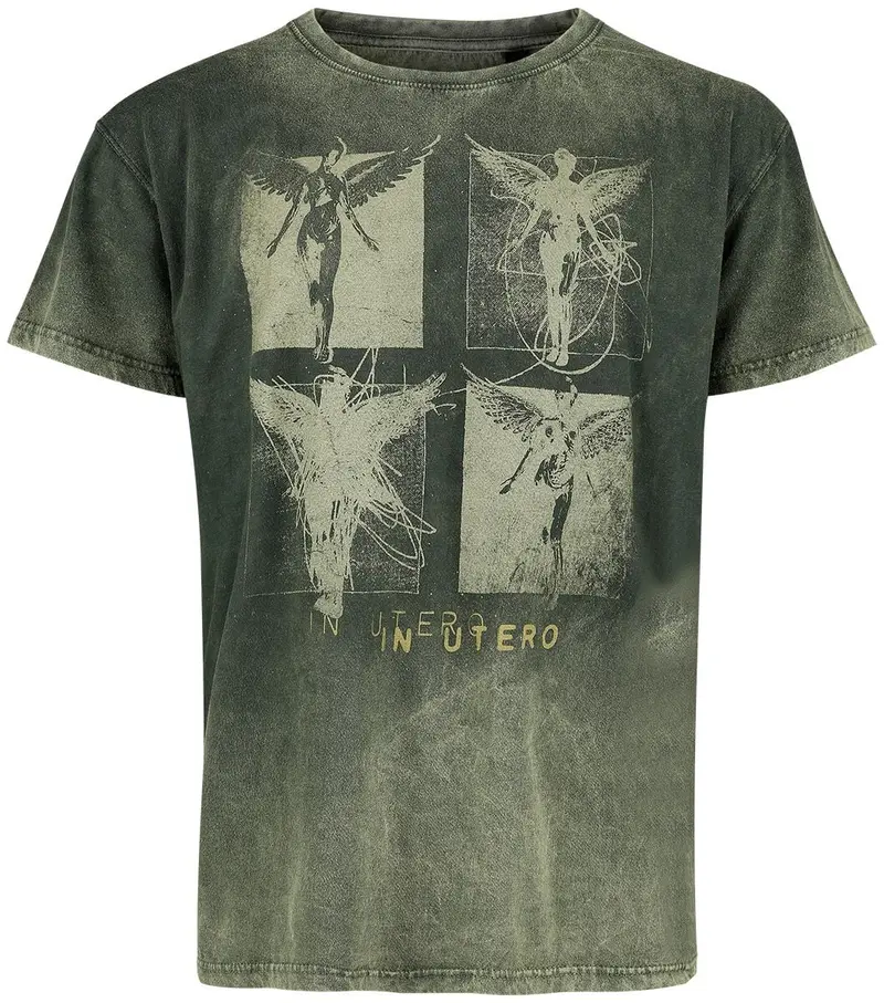 T-Shirt Manches courtes de Nirvana - In Utero Collage - S à 3XL - pour Homme - vert