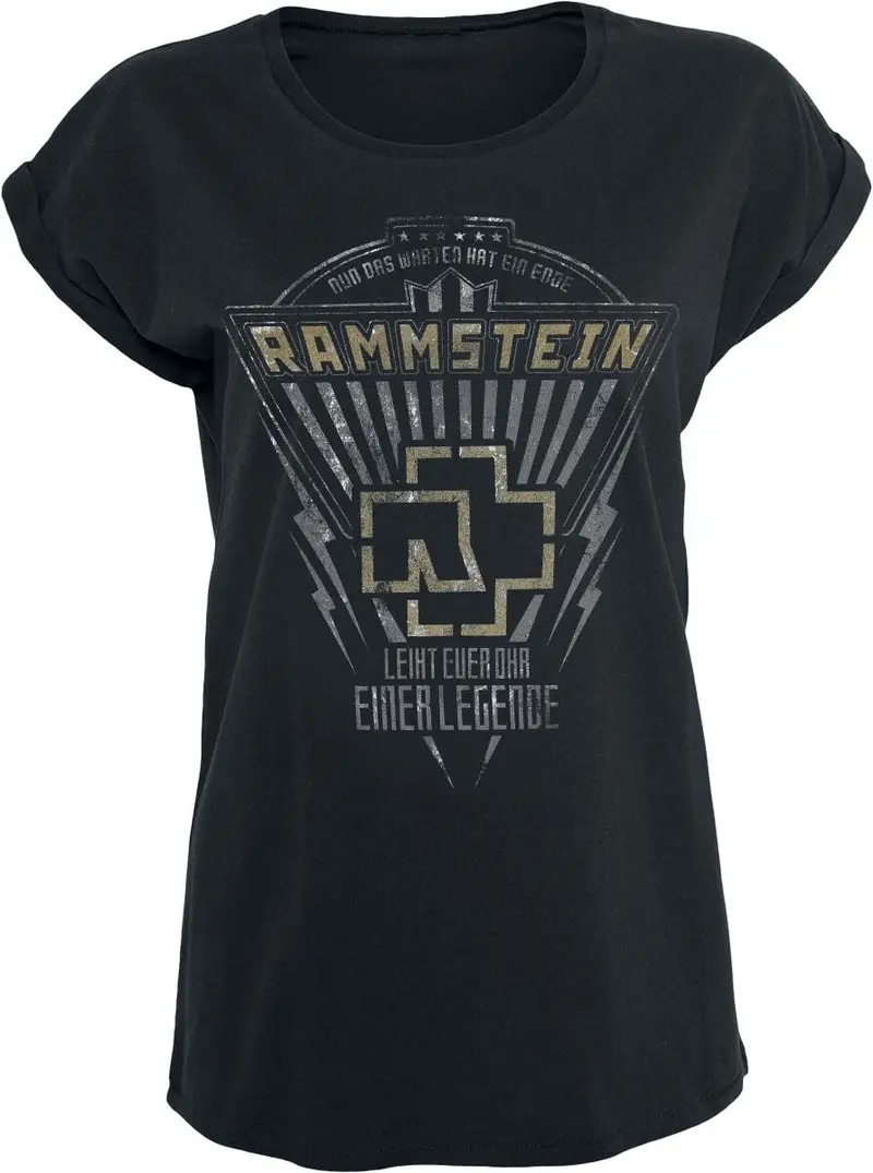 T-Shirt Manches courtes de Rammstein - Legende - S à 3XL - pour Femme - noir