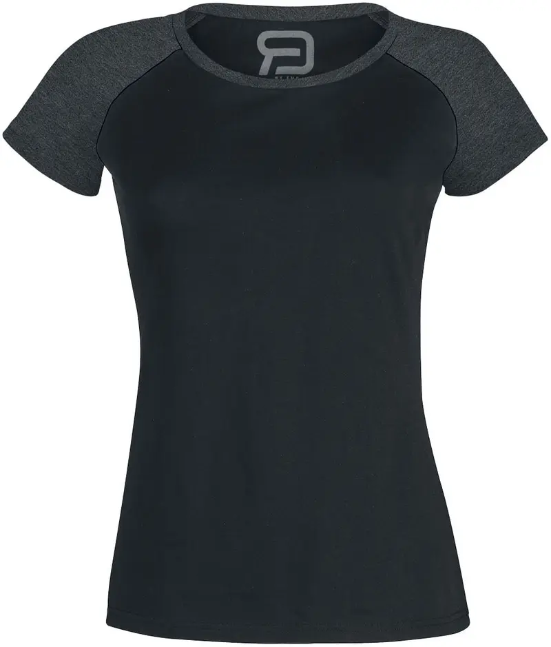 T-Shirt Manches courtes de RED by EMP - Raglan Road - Manches Courtes - S à 5XL - pour Femme - chiné noir/gris