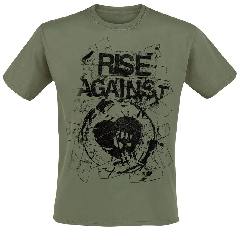 T-Shirt Manches courtes de Rise Against - Tape - S à XXL - pour Homme - olive