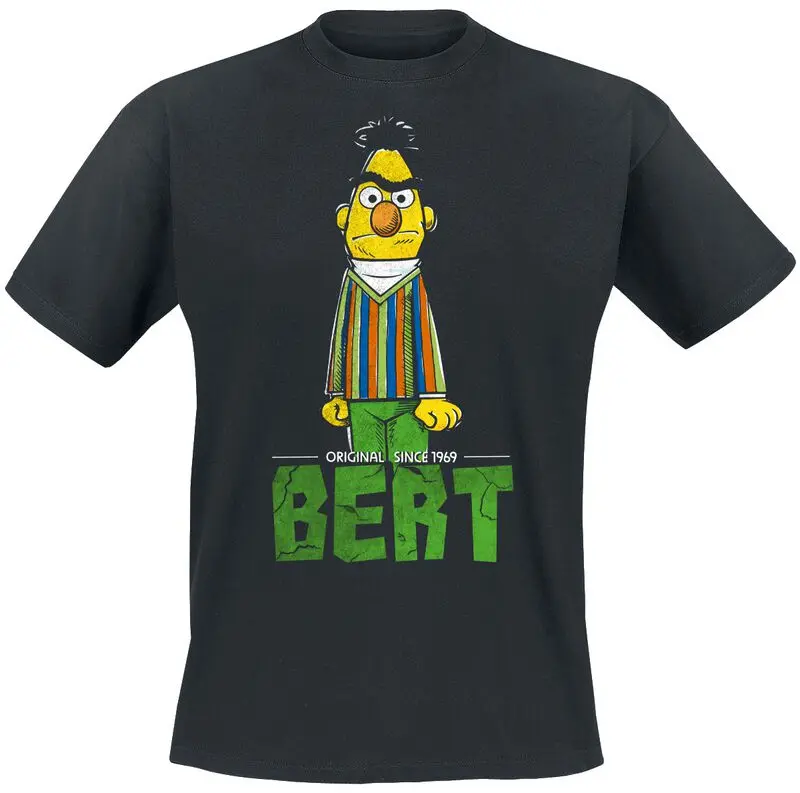 T-Shirt Manches courtes de Sesame Street - Bert - S à 5XL - pour Homme - noir