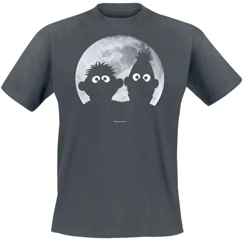 T-Shirt Manches courtes de Sesame Street - Ernie & Bert - S à 5XL - pour Homme - noir