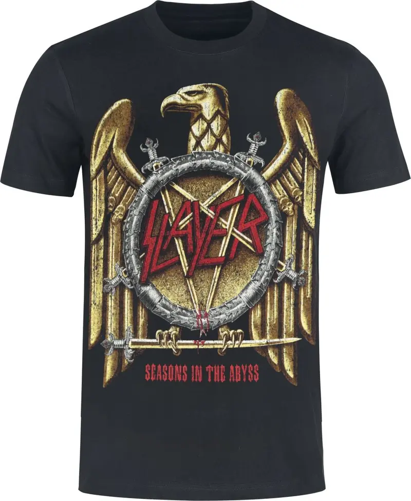 T-Shirt Manches courtes de Slayer - Seasons Gold Eagle - S à 5XL - pour Homme - noir