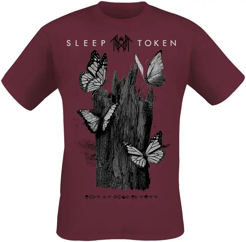 T-Shirt Manches courtes de Sleep Token - Butterflies Burg - XL à 4XL - pour Homme - bordeaux