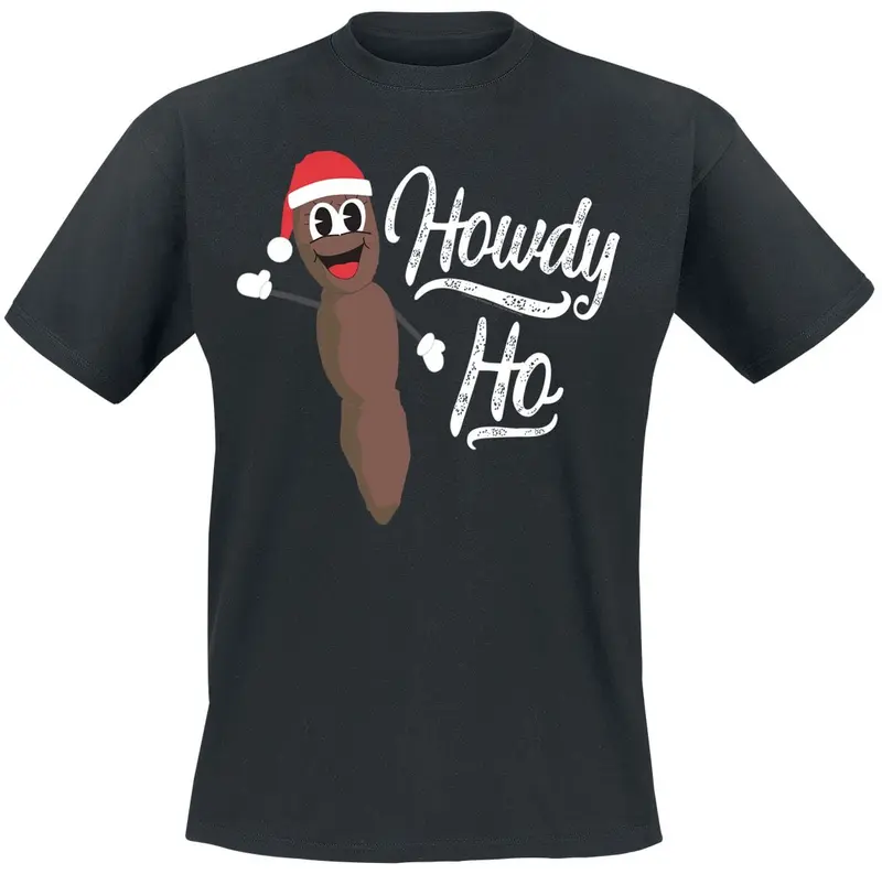 T-Shirt Manches courtes de South Park - Howdy Ho - Mr. Hankey, der Weihnachtskot - M à 5XL - pour Homme - noir