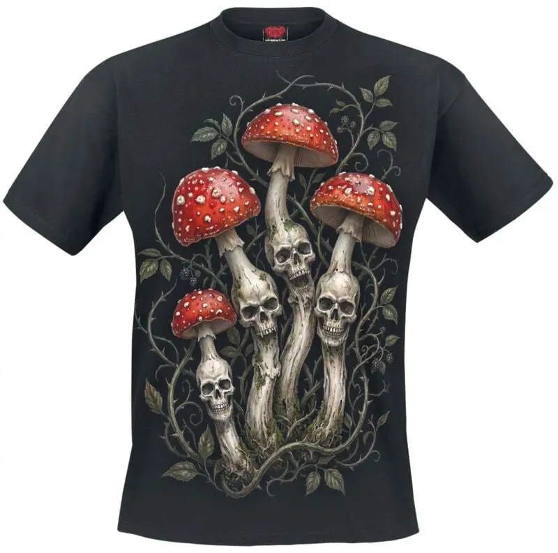 T-Shirt Manches courtes de Spiral - Shrooms - S à 4XL - pour Homme - noir