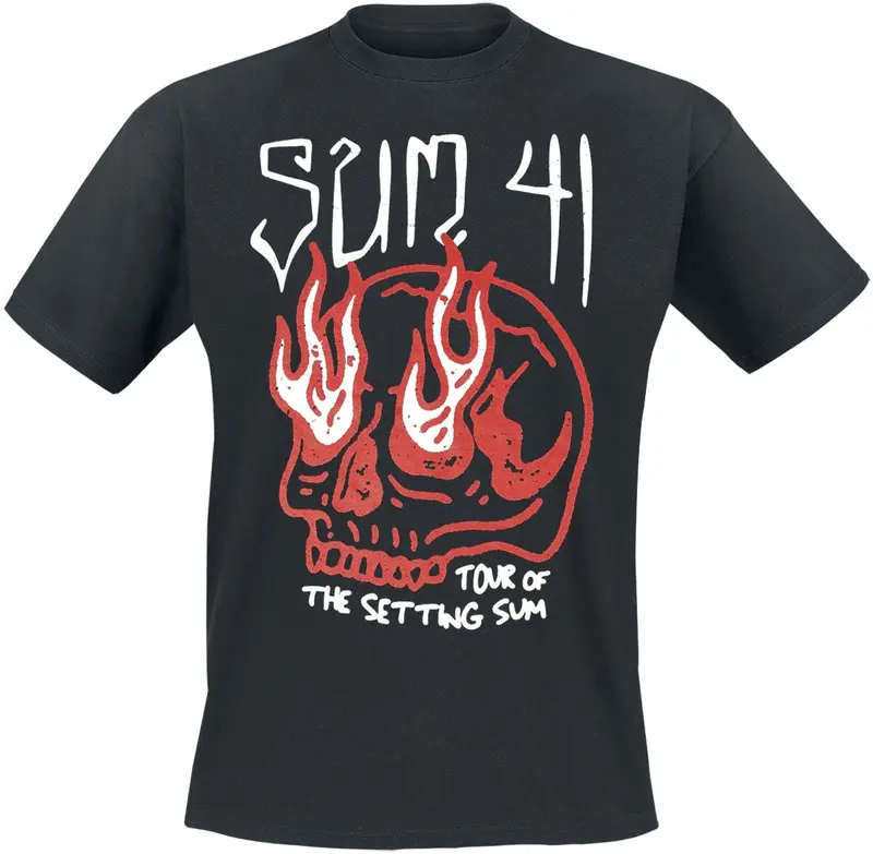 T-Shirt Manches courtes de Sum 41 - Skull - Tour Shirt 2024 - S à XXL - pour Homme - noir