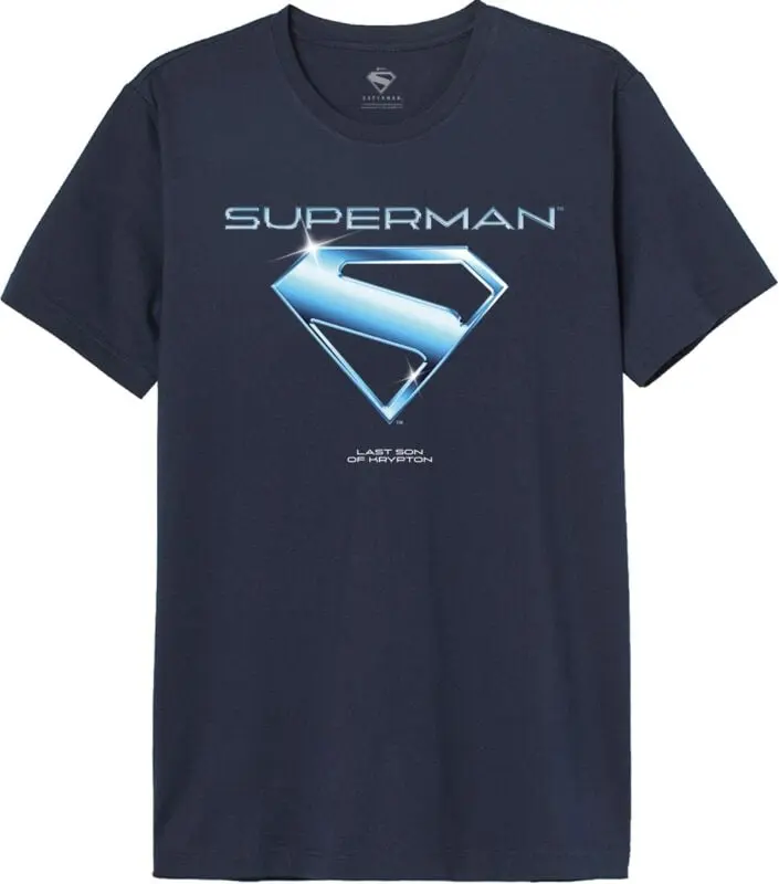 T-Shirt Manches courtes de Superman - 2025 - Steel - S à XXL - pour Homme - marine