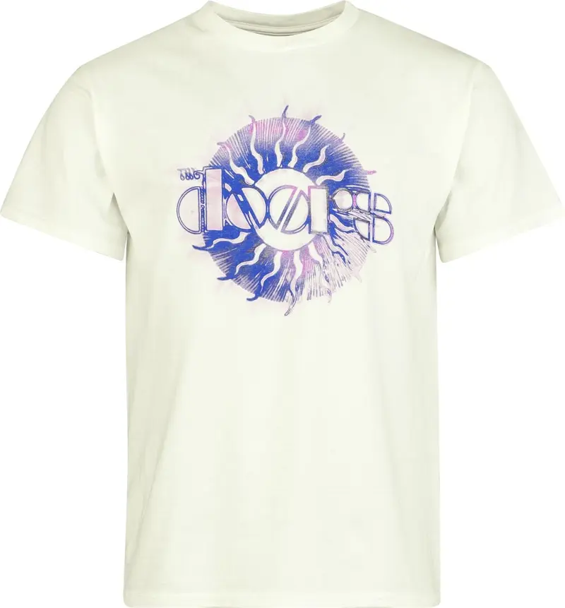 T-Shirt Manches courtes de The Doors - Tour 1970 - S à XXL - pour Homme - blanc