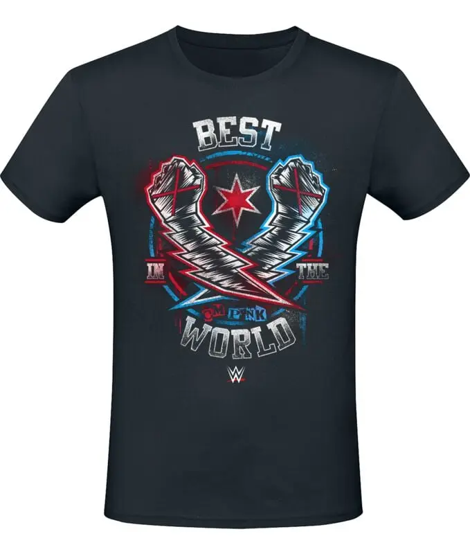 T-Shirt Manches courtes de WWE - CM Punk - Best In The World - S à XXL - pour Homme - noir