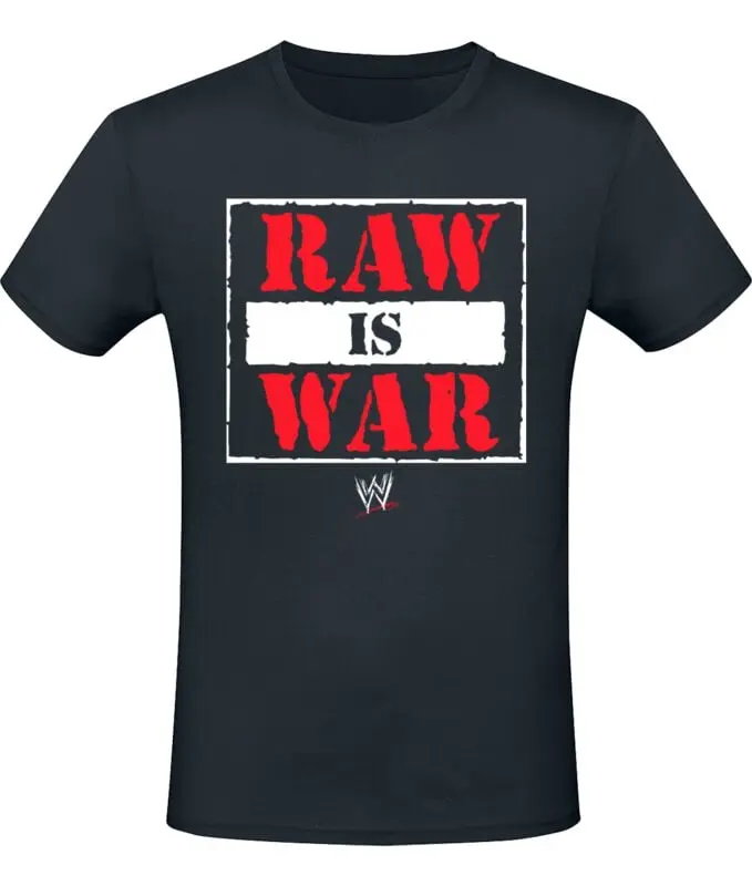 T-Shirt Manches courtes de WWE - RAW Is WAR - S à XXL - pour Homme - noir