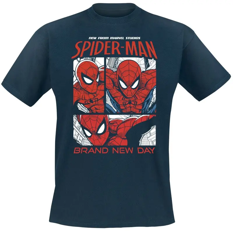 T-Shirt Manches courtes Disney de Spider-Man - New Comics Pose - S à XXL - pour Homme - marine