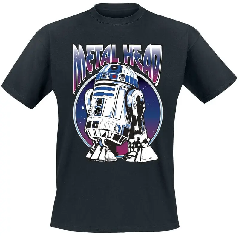 T-Shirt Manches courtes Disney de Star Wars - R2-D2 - Metal Head - M à XXL - pour Homme - noir