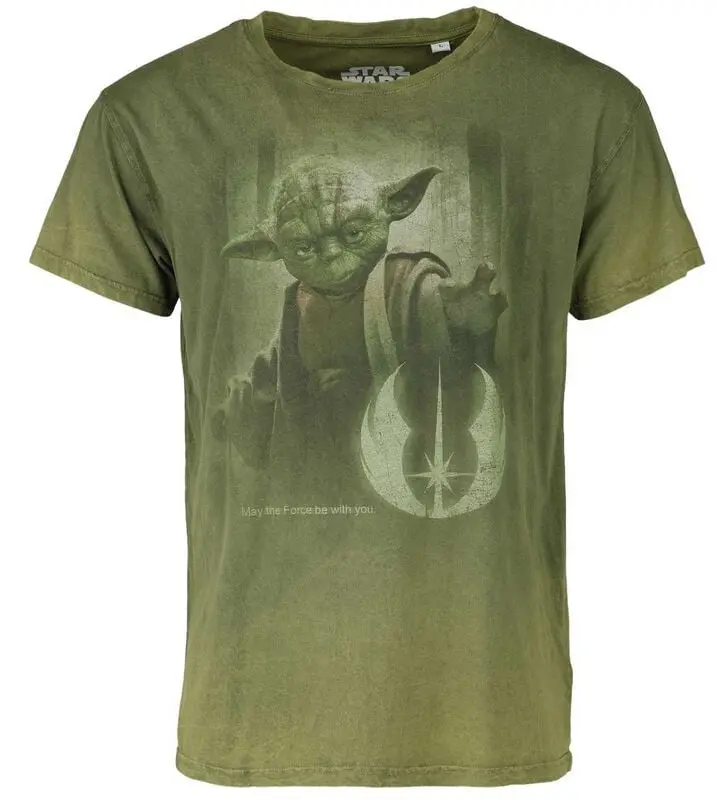 T-Shirt Manches courtes Disney de Star Wars - Yoda - May The Force Be With You - S à 3XL - pour Homme - vert