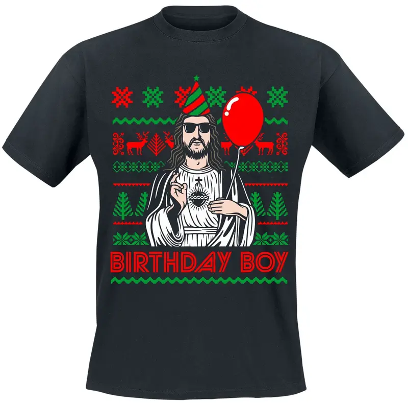 T-Shirt Manches courtes Fun de Slogans - Birthday Boy - M à 5XL - pour Homme - noir