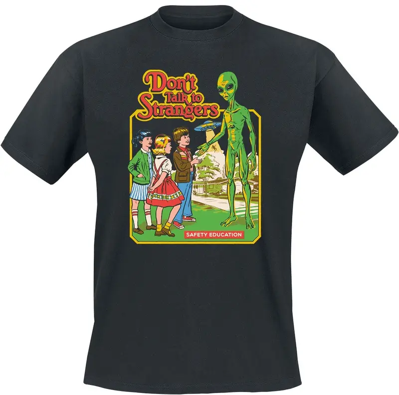 T-Shirt Manches courtes Fun de Steven Rhodes - Don't Talk To Strangers - S à 4XL - pour Homme - noir