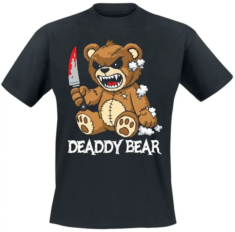 T-Shirt Manches courtes Fun de Tierisch - Deaddy Bear - M à 3XL - pour Homme - noir