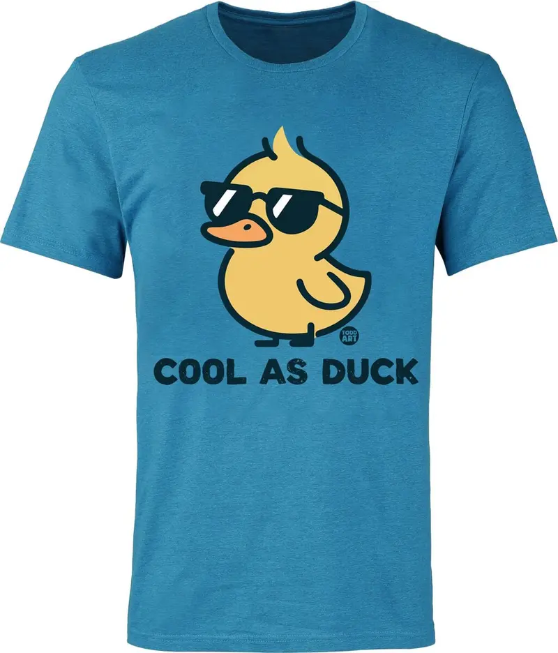 T-Shirt Manches courtes Fun de Todd Goldman - Cool As Duck - M à 3XL - pour Homme - bleu