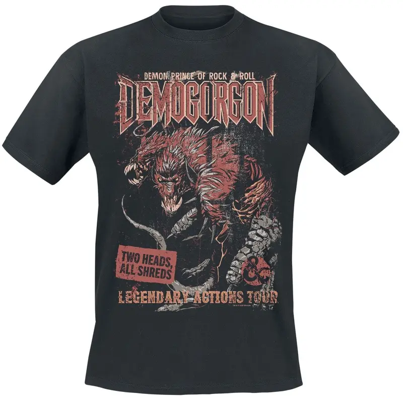 T-Shirt Manches courtes Gaming de Donjons & Dragons - Demogorgon Tour - S à XXL - pour Homme - noir