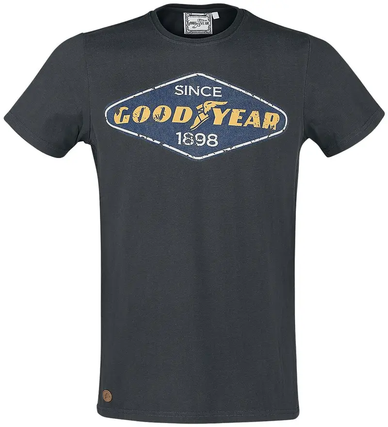 T-Shirt Manches courtes Rockabilly de GoodYear - East Lake - S à XXL - pour Homme - gris