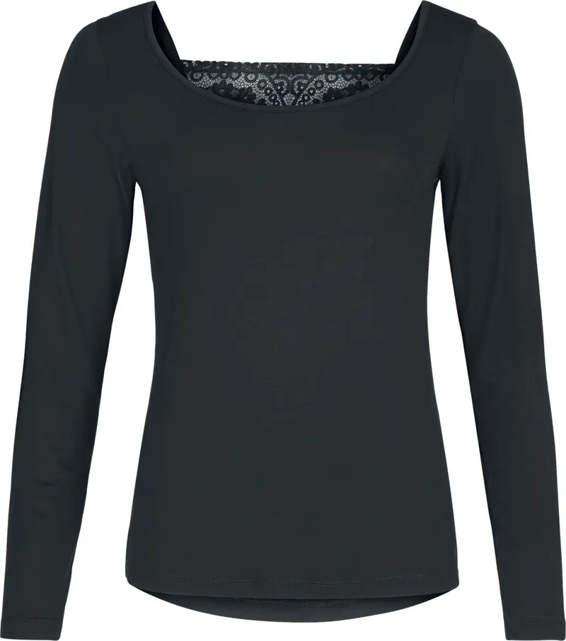 T-shirt manches longues de Black Premium by EMP - Essential - S à XXL - pour Femme - noir