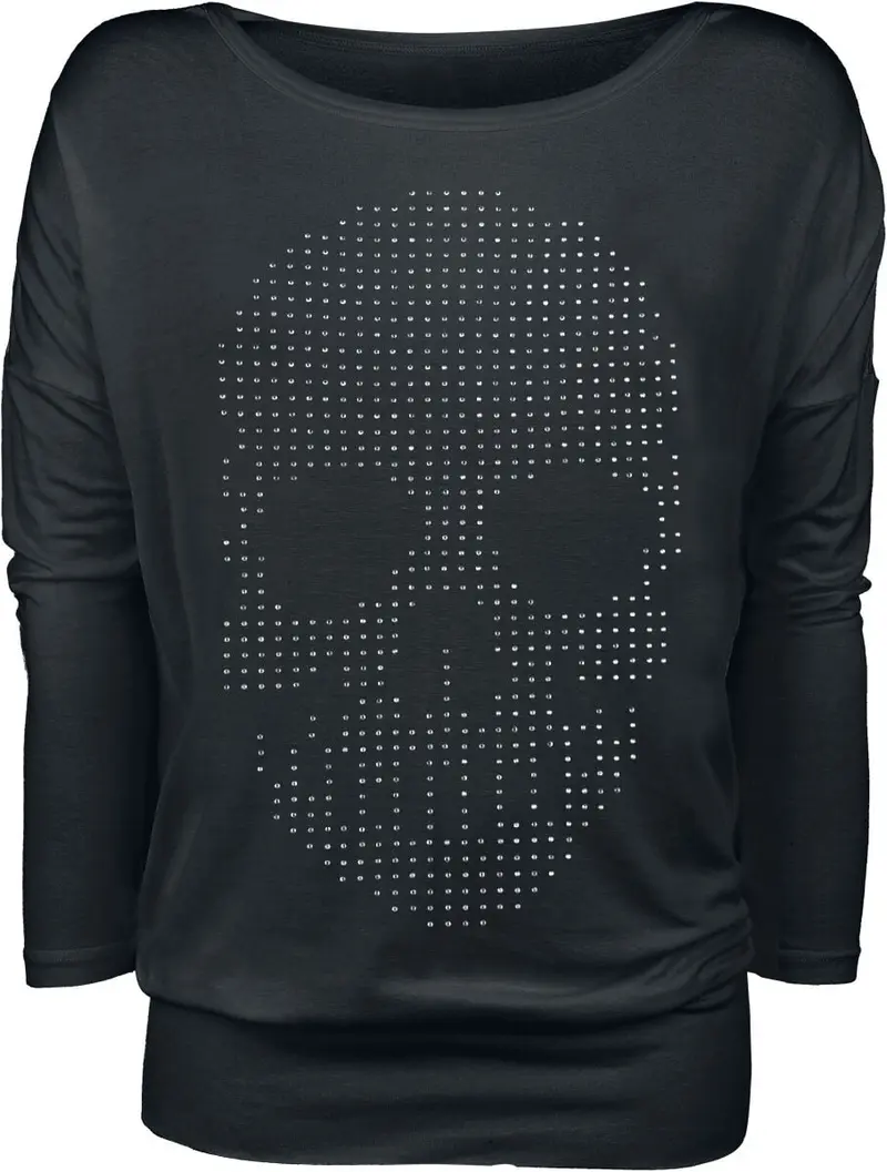 T-shirt manches longues  de Full Volume by EMP - Skull - S à 5XL - pour Femme - noir