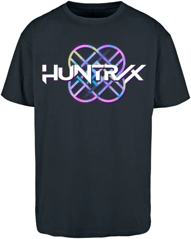 T-Shirt Oversize de KPop Demon Hunters - Huntrix Logo - S à XXL - pour Unisexe - noir