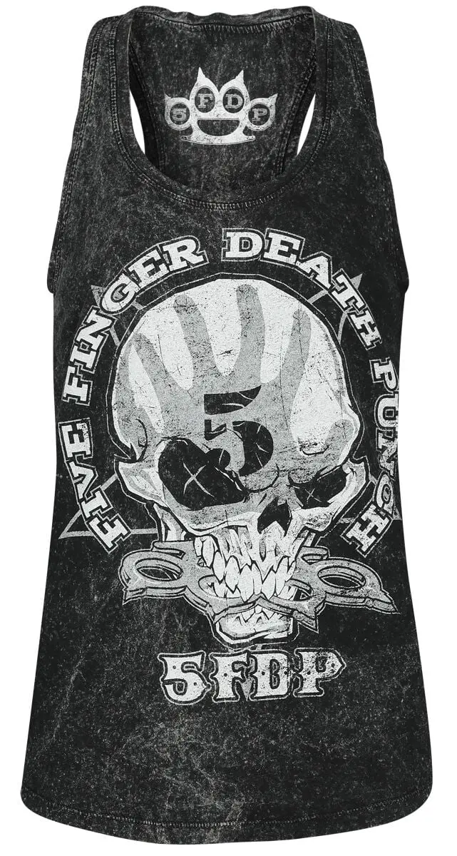 Top de Five Finger Death Punch - 1 2 F U - S à XXL - pour Femme - anthracite