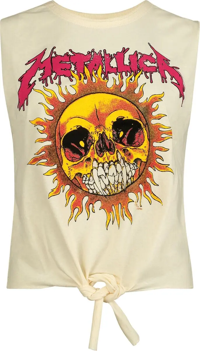 Top de Metallica - Amplified Collection - Neon Sun - S à XL - pour Femme - blanc