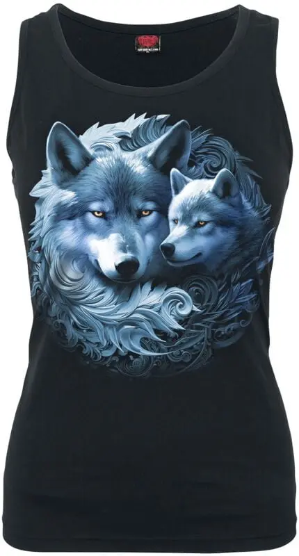 Top de Spiral - Wolf Guardian - S à XXL - pour Femme - noir