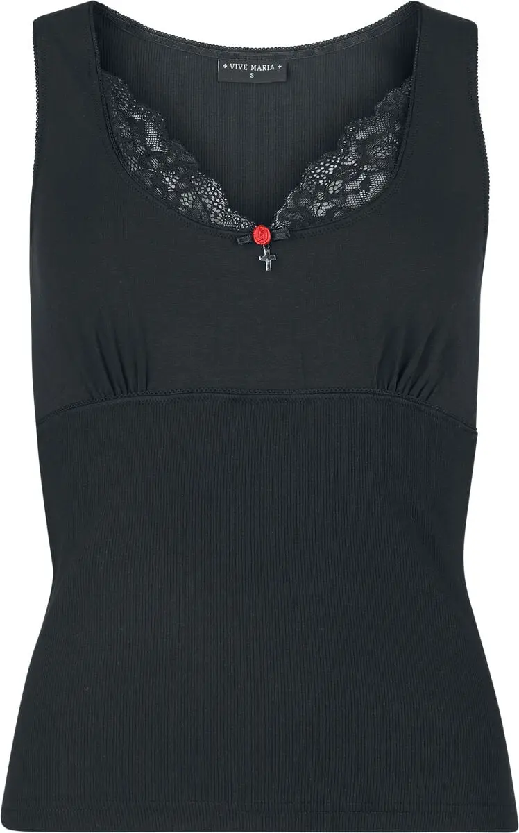 Top de Vive Maria - Coquette Top - S à XXL - pour Femme - noir