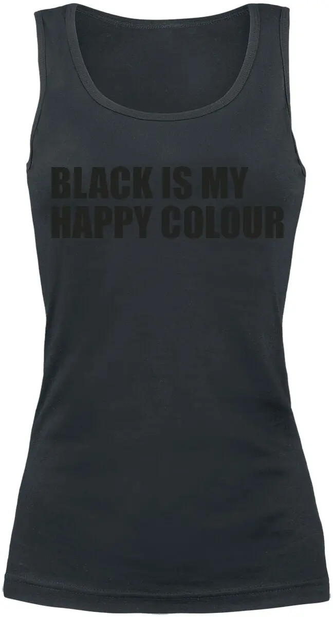 Top Fun de Slogans - Black Is My Happy Colour - S à XXL - pour Femme - noir