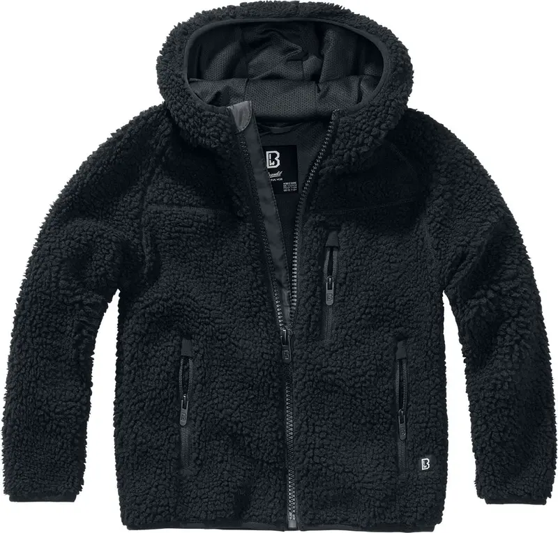 Veste de Brandit - Veste Enfant Polaire - 146/152 à 170/176 - pour Enfants - noir