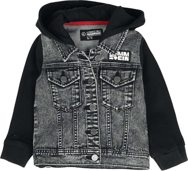 Veste de Rammstein - Haifisch - 110/116 à 158/164 - pour filles & garçonse - gris/noir
