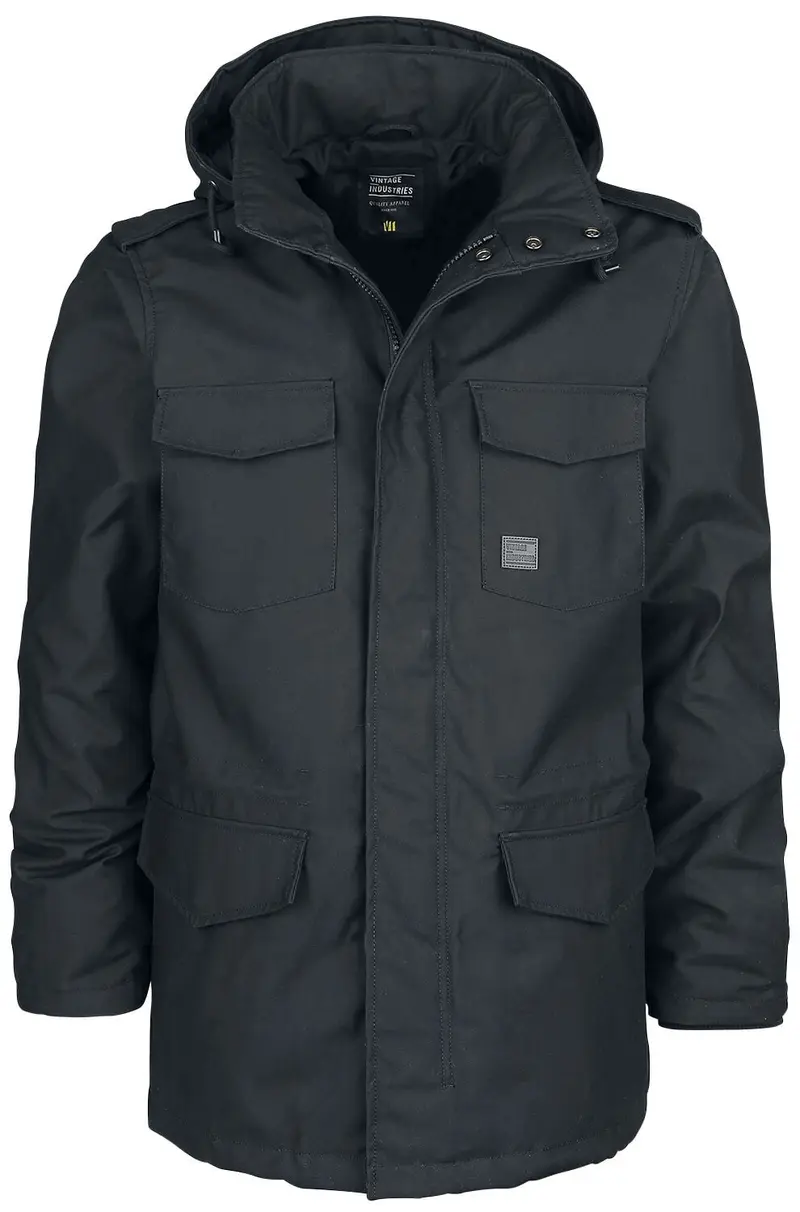 Veste d'hiver de Vintage Industries - Darren Parka - M à 3XL - pour Homme - noir