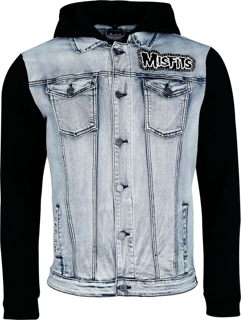 Veste en Jean de Misfits - EMP Signature Collection - XL à 3XL - pour Homme - bleu clair/noir