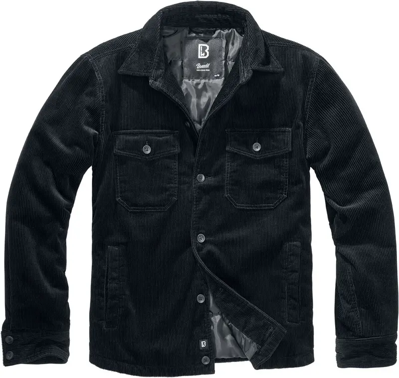 Veste mi-saison de Brandit - Veste Corduroy - XL à 5XL - pour Homme - noir