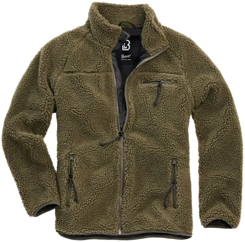 Veste mi-saison de Brandit - Veste Polaire Teddy - S à XXL - pour Homme - olive